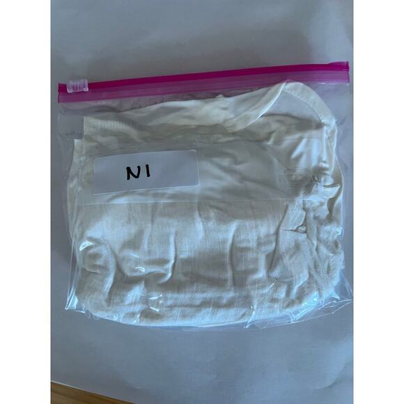 NEW English Laundry Women's S Short Sleeve Blouse Top White Ivory Grandma Sheer - Picture 14 of 14